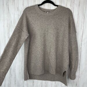 Athleta cashmere blend taupe sweater XS